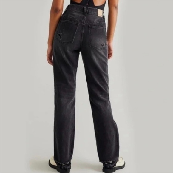 Free people we the free x CRVY straight shooter jeans size 27 black‎ Wash gray - Picture 2 of 16